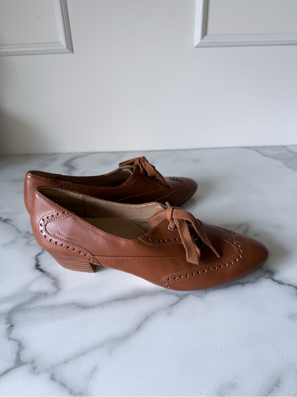 Chelsea Crew Demi Vintage Oxford Brown Romantic Victorian Academia size 8 - Picture 7 of 8